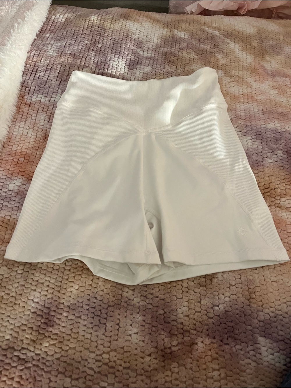 High-Rise White Women’s Bike Shorts with Flattering Fit